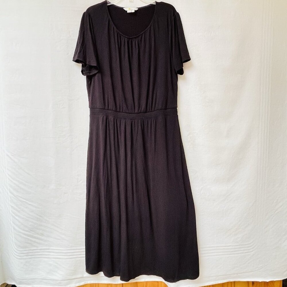 Boden Midi Dress Womens 10 Black Classic Festival Goth Whimsy Fairy Party